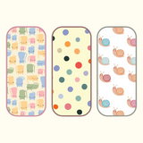 Polka Dots, Snail & Cat Print Burp Sheet  Medium (Pack of 3)