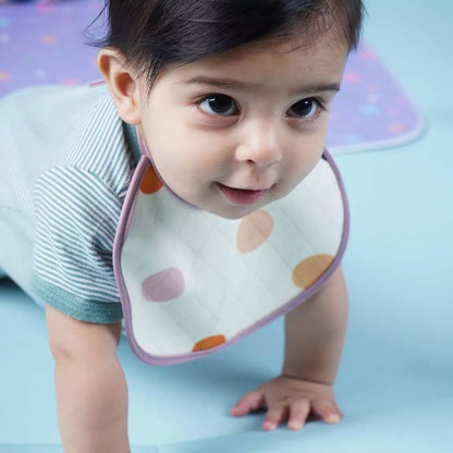 Happy Matty Polka Dot Bib & Burp Sheet Large