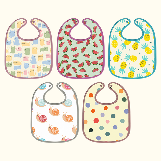 Happy Matty Baby Bibs (Pack of 5)