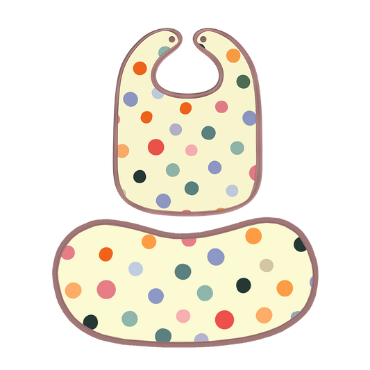 Happy Matty Polka Dot Burp & Bib Sheet