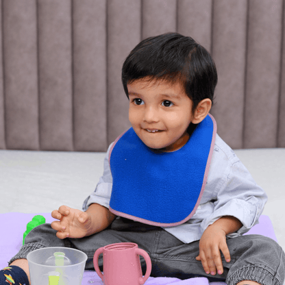 Sea Blue + Firoza + Deep Sea Blue - Absorbent Bibs (Pack of 3) | Large