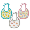 Pineapple, Snail & Cat Print Baby Bibs Medium (Pack of 3)