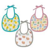 Pineapple, Snail & Cat Print Baby Bibs Medium (Pack of 3)