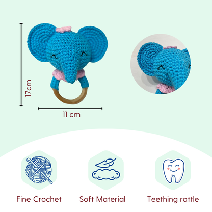 Elephant Crochet Rattle