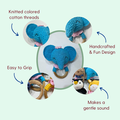 Elephant Crochet Rattle