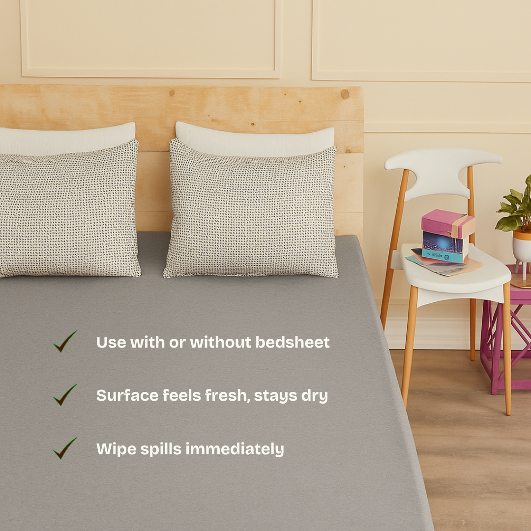 Lycra Grey Mattress Protector