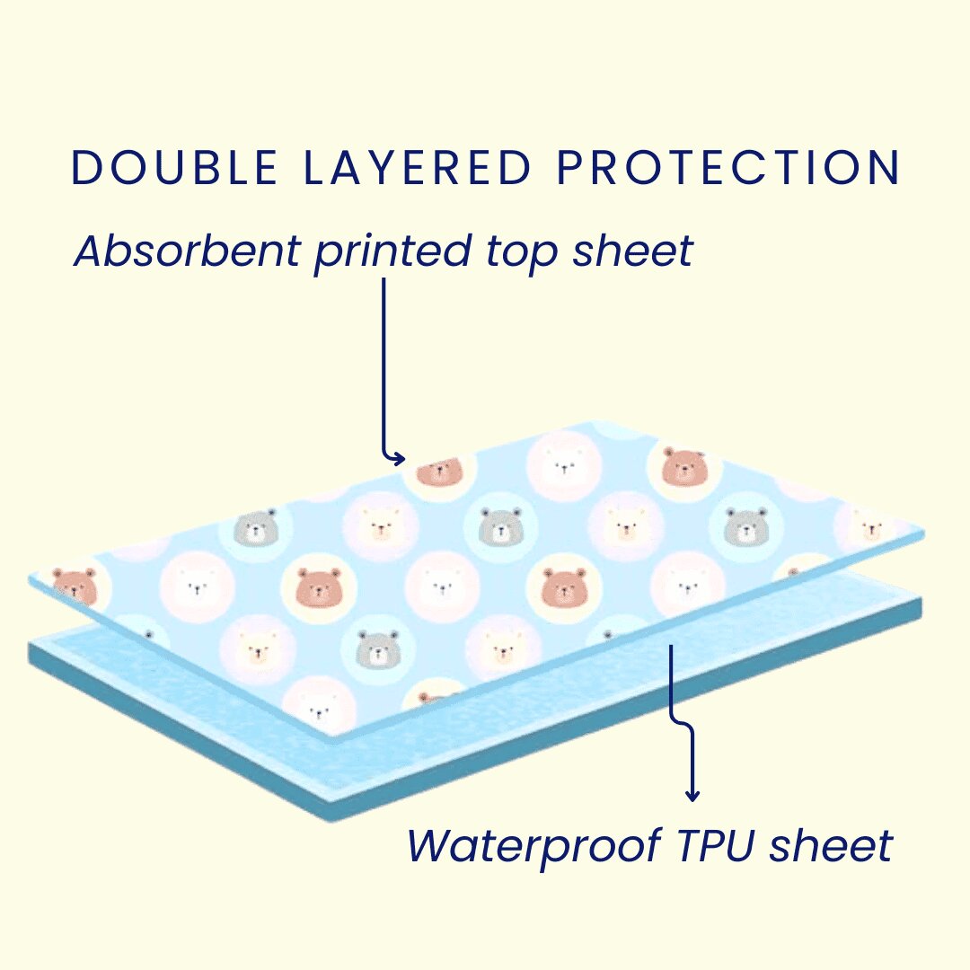 Teddy Print Crib Sheet