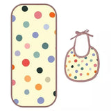 Happy Matty Polka Dot Bib & Burp Sheet Medium
