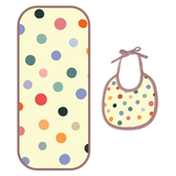 Happy Matty Polka Dot Burp & Bib Sheet Medium