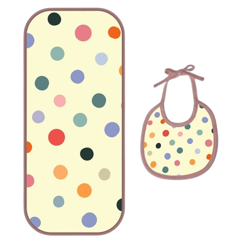 Happy Matty Polka Dot Burp & Bib Sheet Large