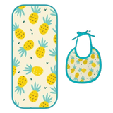 Happy Matty Pineapple Print Burp & Bib Sheet Medium
