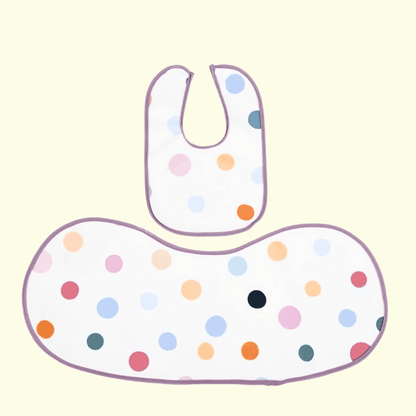 Polka-dots-Print-Burp-Cloth-and-Bib-Combo-Large