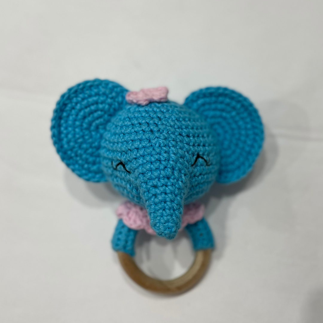 Elephant Crochet Rattle