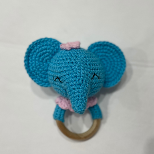 Elephant Crochet Rattle