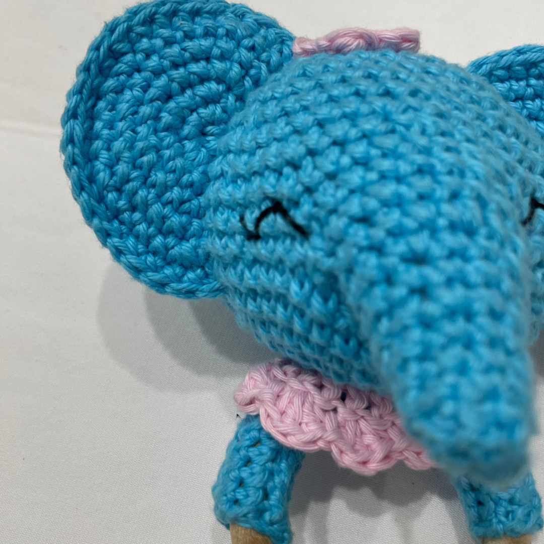 Elephant Crochet Rattle