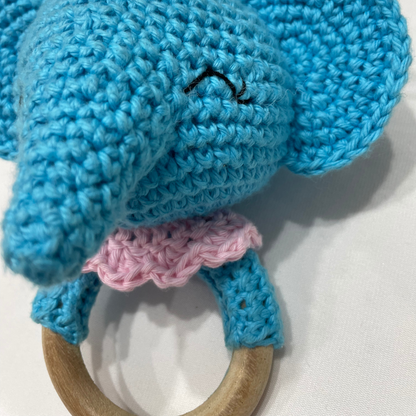 Elephant Crochet Rattle