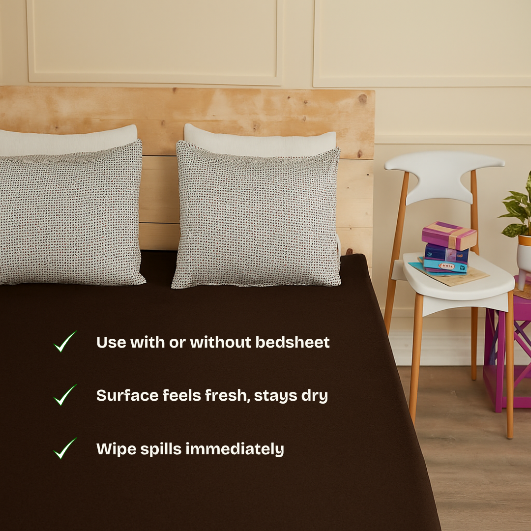 Lycra Brown Mattress Protector