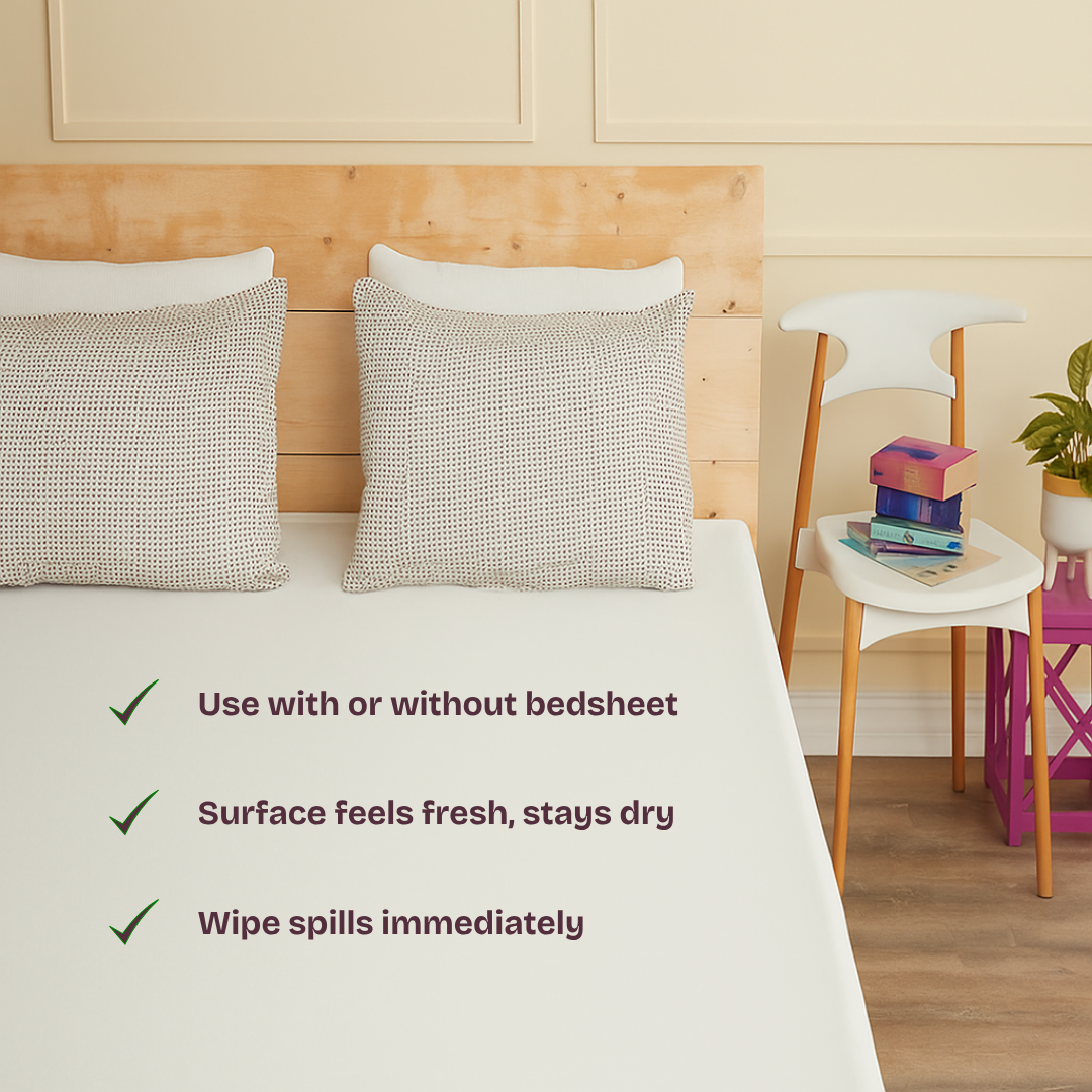 Lycra White Mattress Protector
