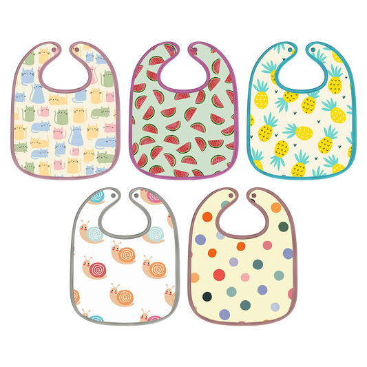 Happy Matty Baby Bibs (Pack of 5)