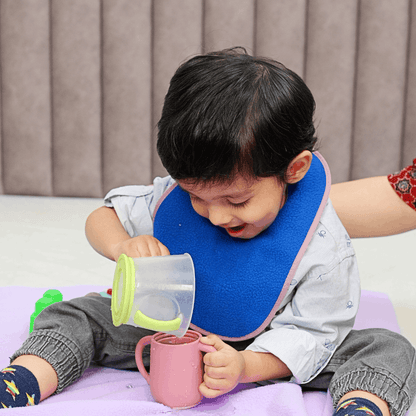Sea Blue + Firoza + Deep Sea Blue - Absorbent Bibs (Pack of 3) | Large