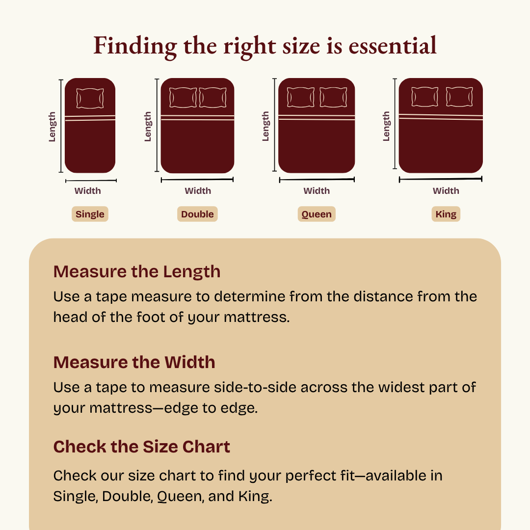 Terry Elastic Maroon Mattress Protector