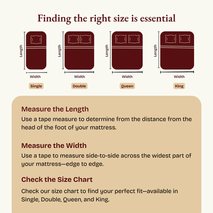 Terry Elastic Maroon Mattress Protector
