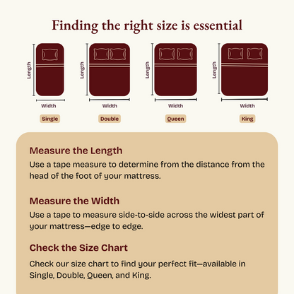 Lycra Maroon Waterproof Mattress Protector