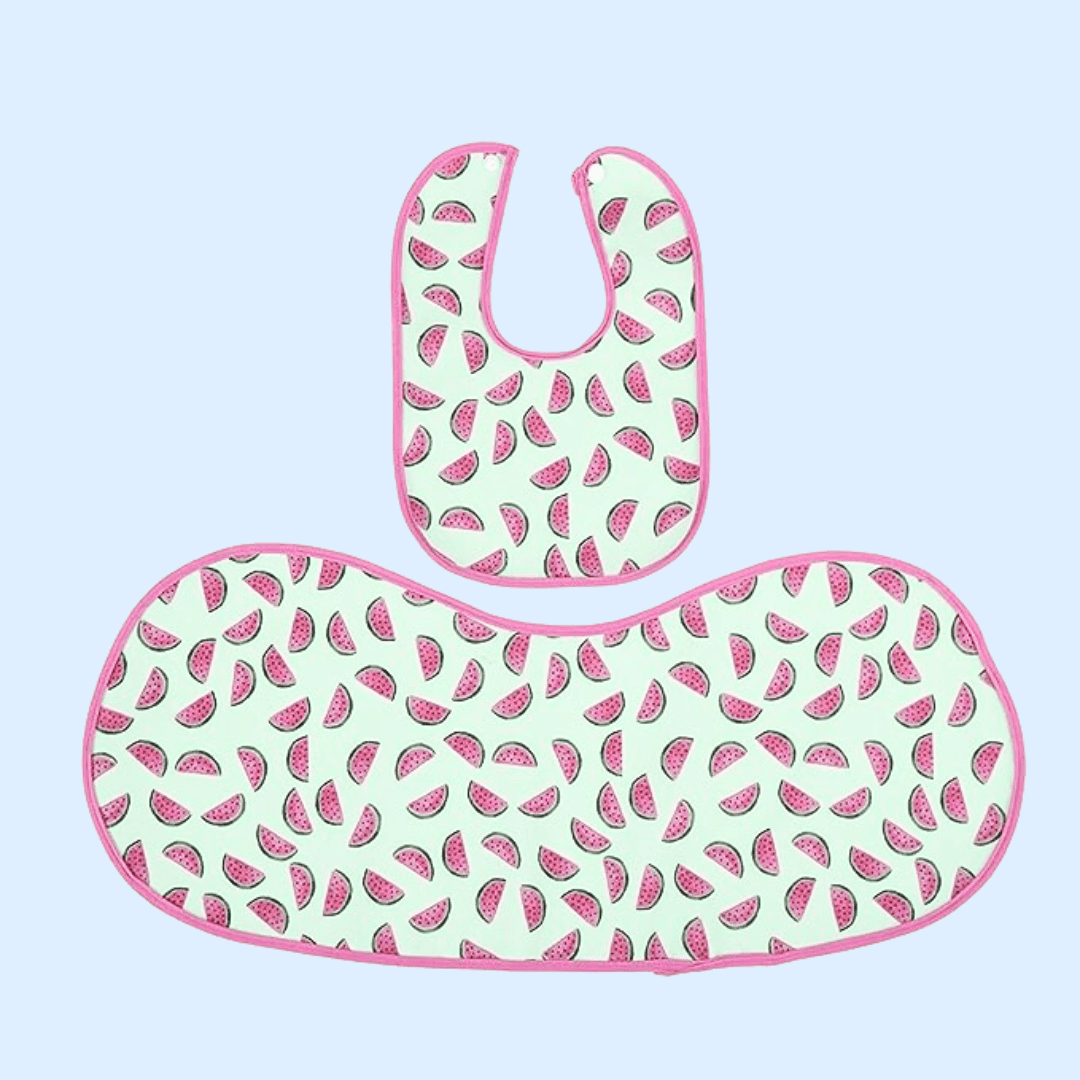 Watermelon-Print-Burp-Cloth-and-Bib-Combo-Large