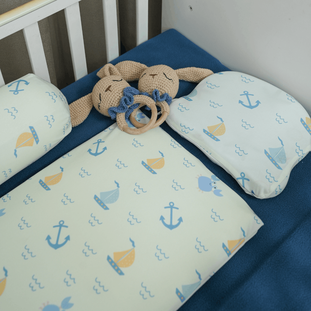 Nautical Print Full Size Wedge Pillow