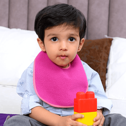 Light Green + Violet + Beige - Absorbent Bibs (Pack of 3) | Large