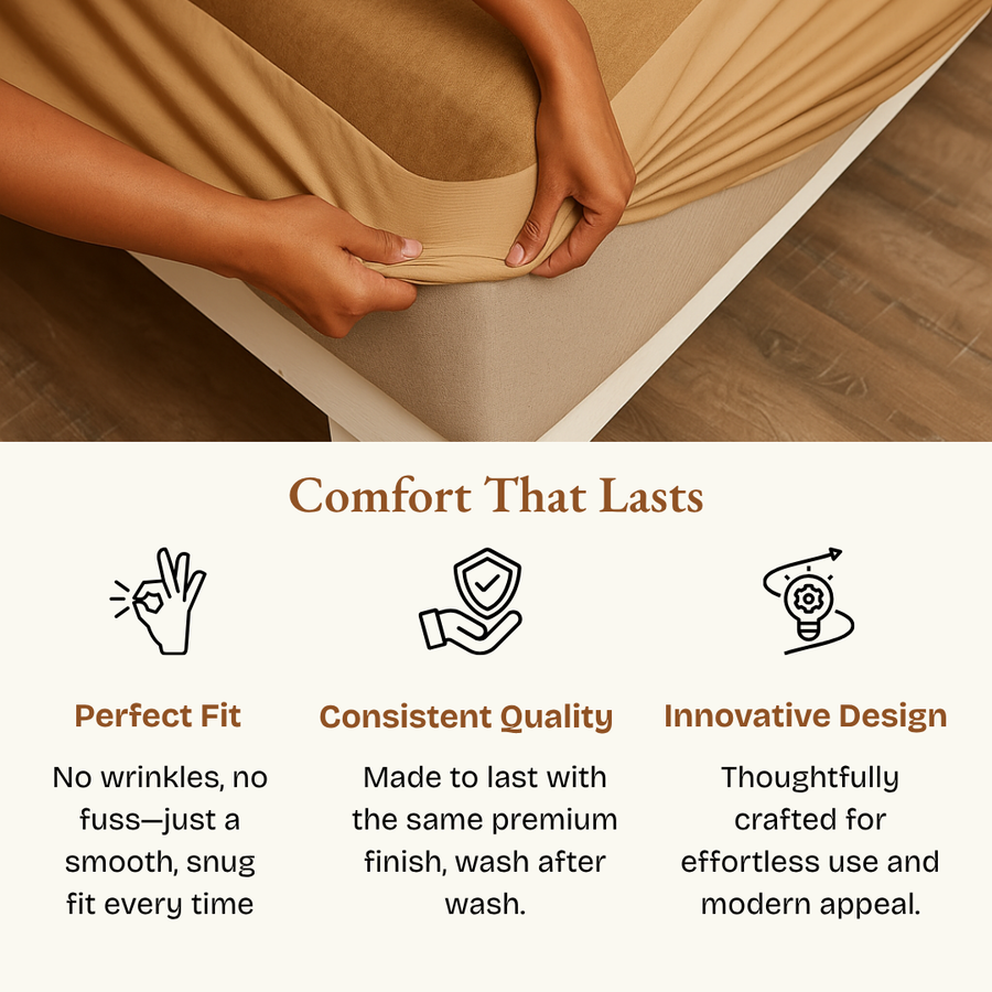 Terry Camel Waterproof Mattress  Protector