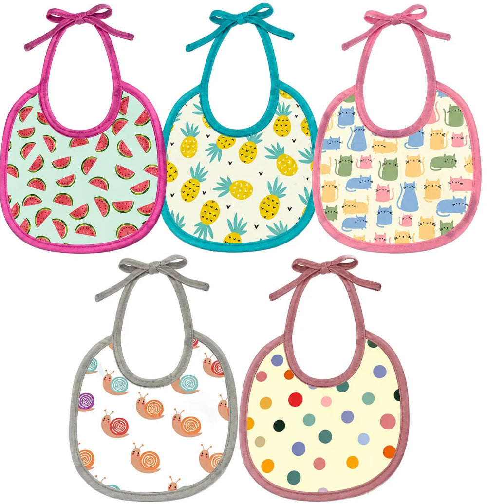 Happy Matty Baby Bibs Medium (Pack of 5)
