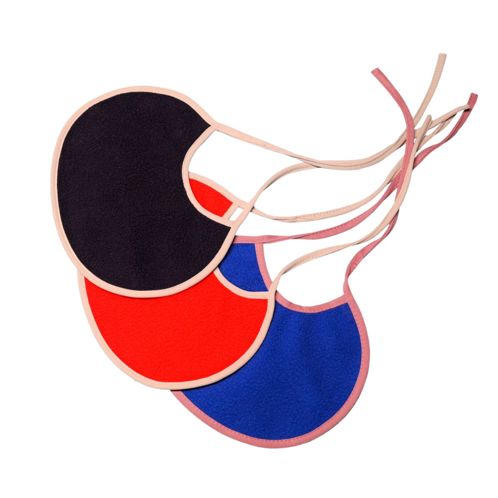 Peach + Yellow + Maroon - Absorbent Bibs (Pack of 3) | Medium