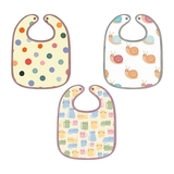Polka dots, Snail & Cat Print Baby Bibs Large (Pack of 3)