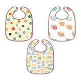 Polka dots, Snail & Cat Print Baby Bibs Large (Pack of 3)