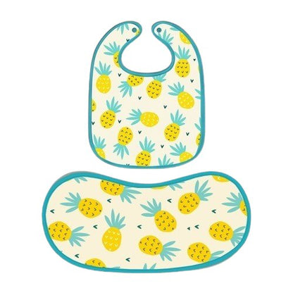 Happy Matty Pineapple Print Burp & Bib Sheet Large