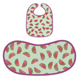 Happy Matty Watermelon Print Burp & Bib Sheet Large
