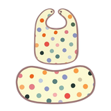 Happy Matty Polka Dot Burp & Bib Sheet Large