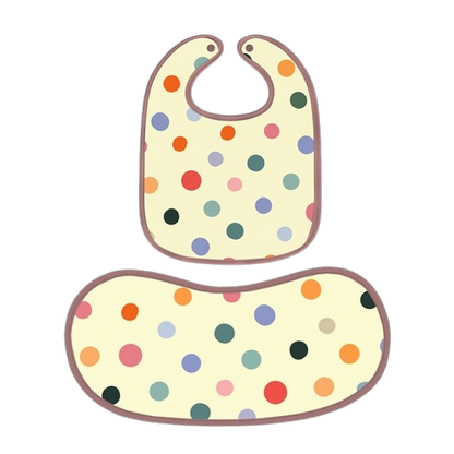 Happy Matty Polka Dot Burp & Bib Sheet Large