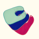 Sea Green + Royal Blue + Rani Pink - Absorbent Bibs (Pack of 3) | Large