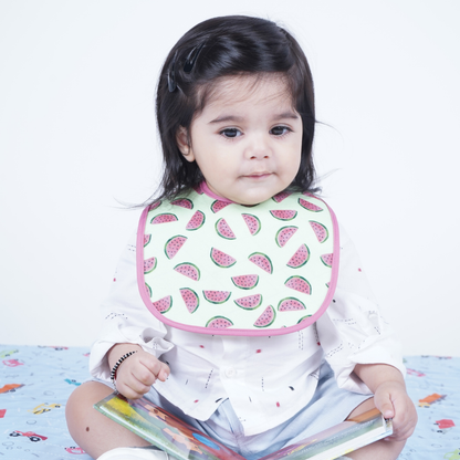 Happy Matty Watermelon Print Burp & Bib Sheet Large