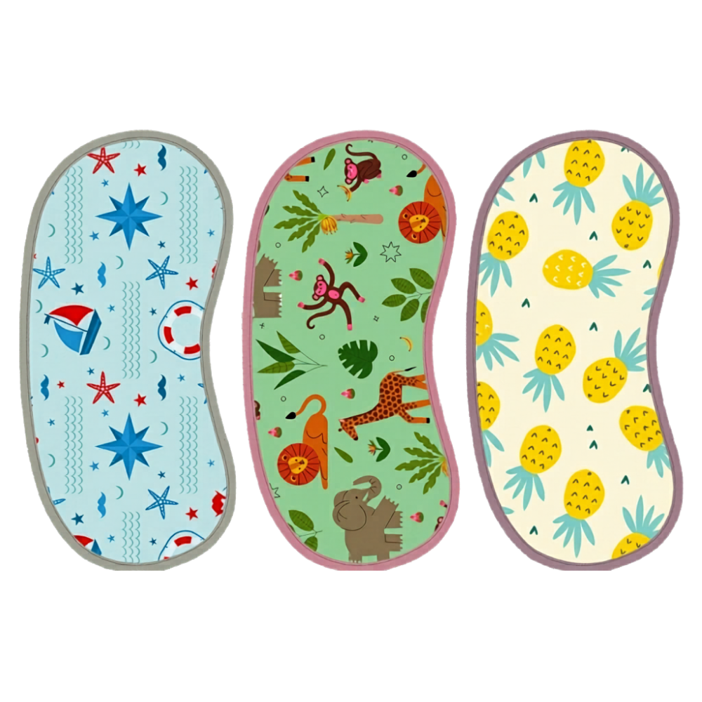Jungle Print, Pineapple Prints & Nautical Print Bibs Sheet Medium