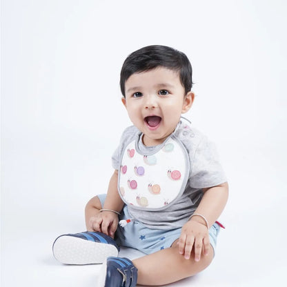 Jungle Print, Nautical Print & Pineapple Prints Bibs Medium (Pack of 3)