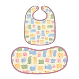 Happy Matty Cat Print Burp & Bib Sheet Large