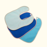 Sea Blue + Firoza + Deep Sea Blue - Absorbent Bibs (Pack of 3) | Large