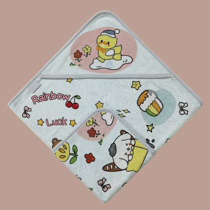 Baby Blue Printed Towel
