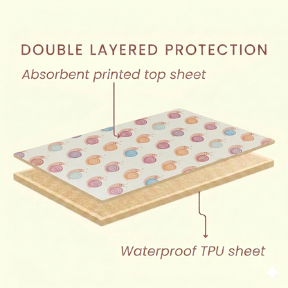 Snail Print Crib Sheet