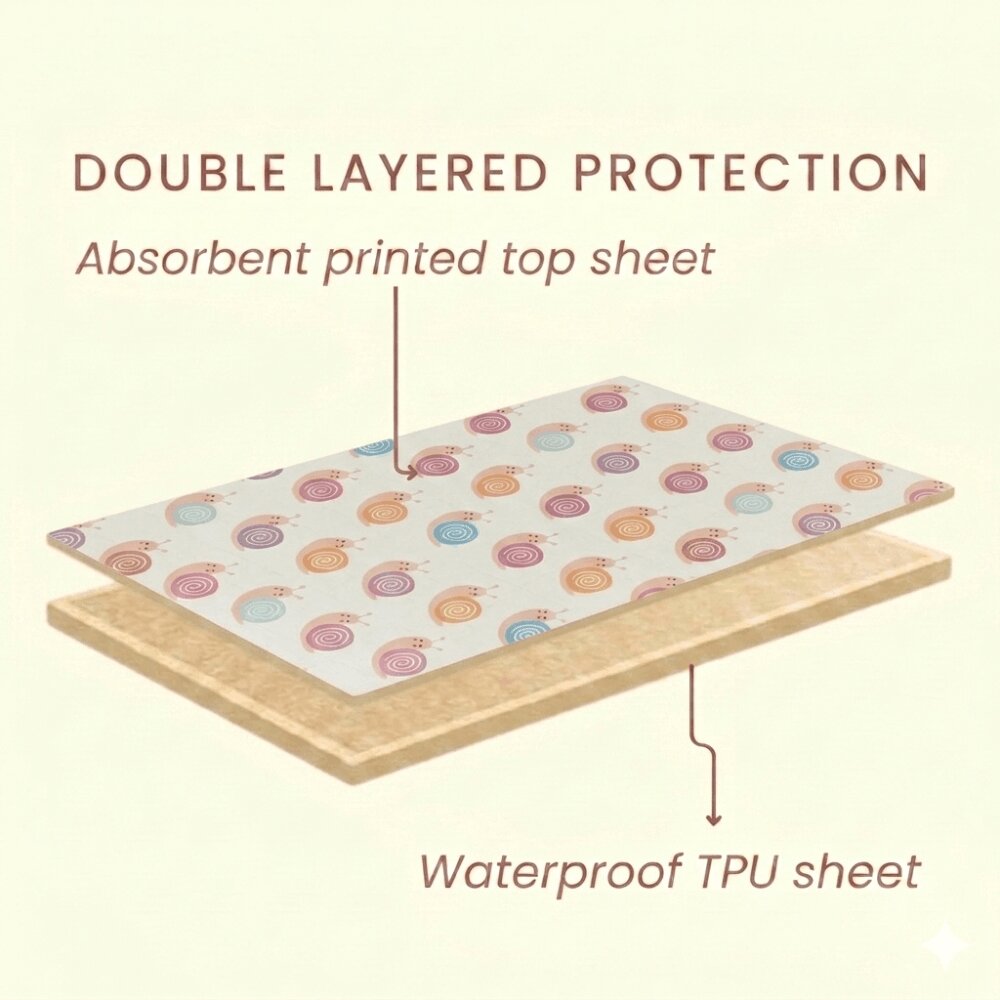 Snail Print Crib Sheet
