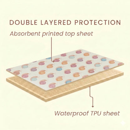 Snail Print Crib Sheet