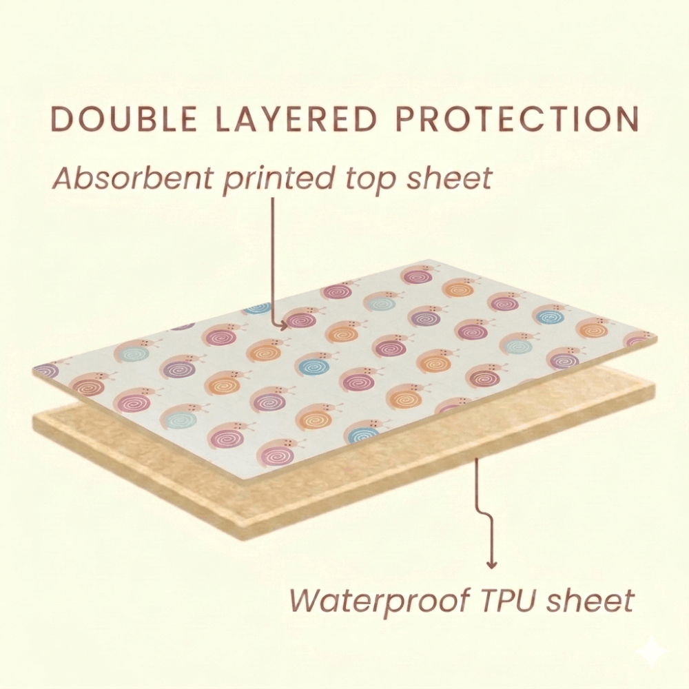 Snail Print Crib Sheet